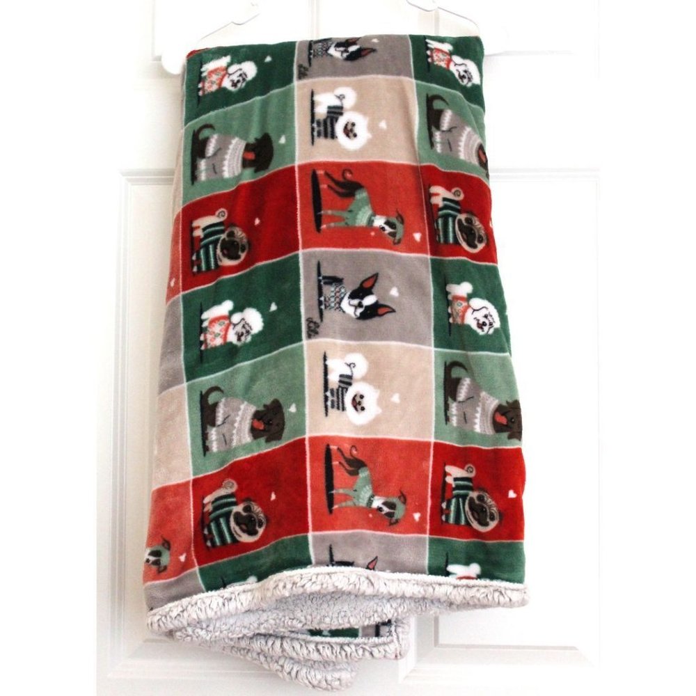 Berkshire Blanket Doggie Drawings Throw Blanket DOG Theme Housemwarming Gift
